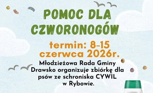 Zdjęcie do Wsp&oacute;lnie z Młodzieżową Radą Gminy Drawsko zbieramy dary dla ps&oacute;w ze schroniska w Rybowie